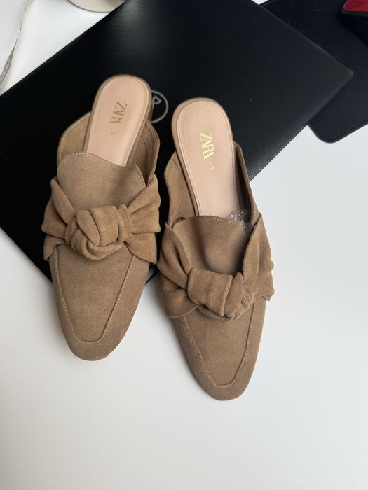 Klapki damskie beżowe Zara 39