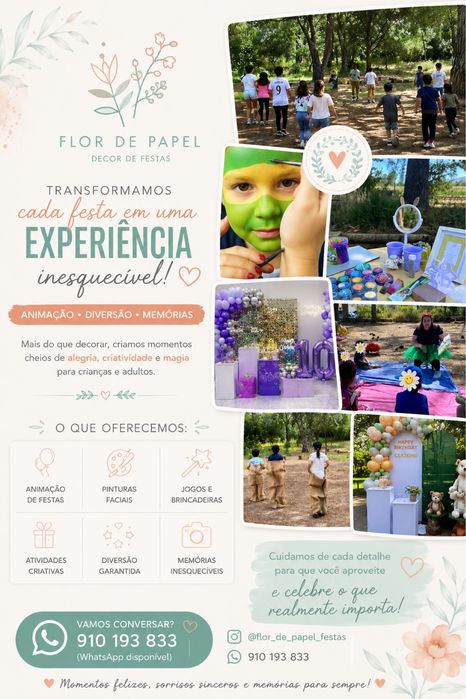 Animação de festas de aniversário -face painting, jogos