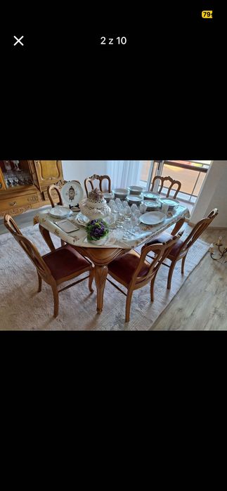 Elegancka zastawa + kryształowe kieliszki i szklanki + witryna