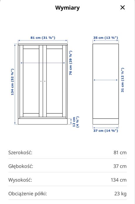 Szafka Havsta z cokołem Ikea
