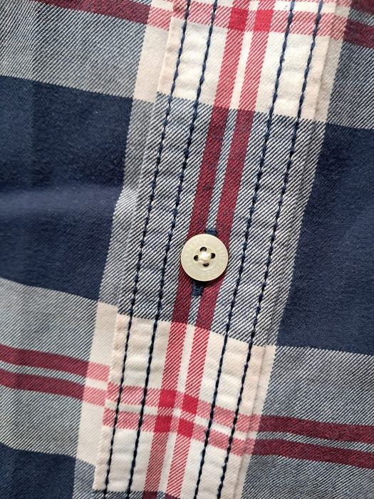 Koszula Tommy Hilfiger XL kratka krótki rękaw granat Bawełniana