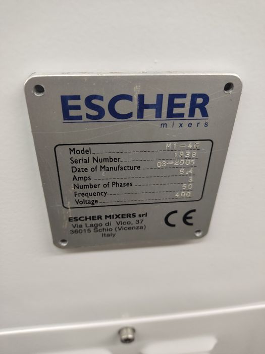 Amassadeira Espiral ESCHER Mixers M40