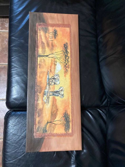 Quadro em tela pintada à mão