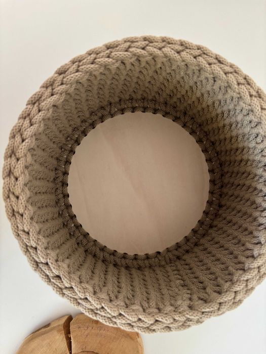Koszyk ze sznurka bawełnianego handmade