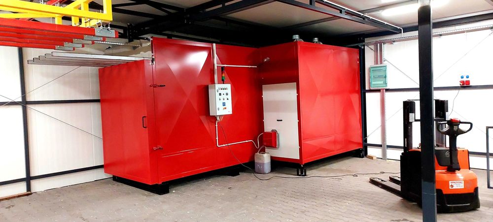 Piec olejowy gazowy kabina komora malarnia lakiernia proszkowa