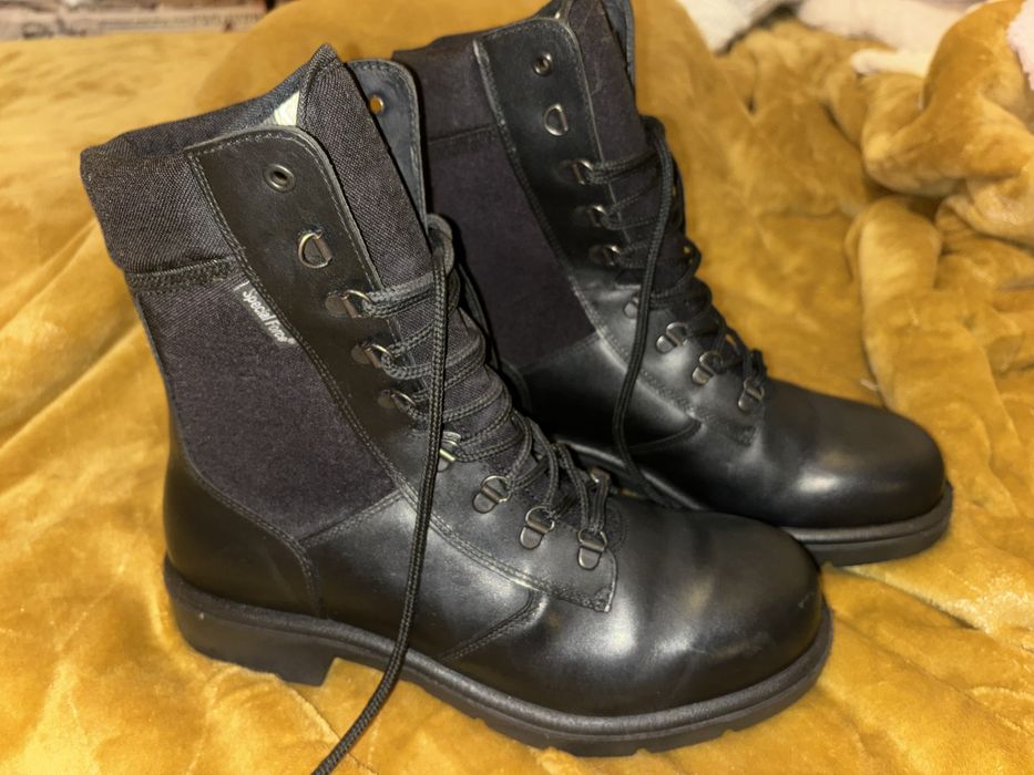 Bota special force couro tecido novas