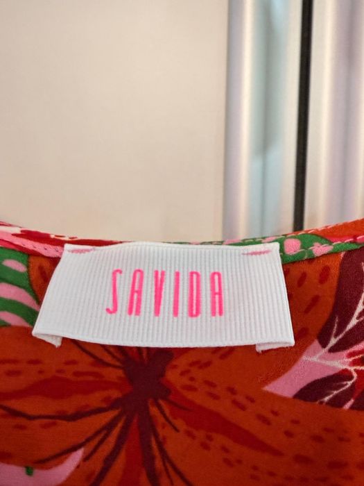 Bluzka na ramiączka w kwiaty Savida XL
