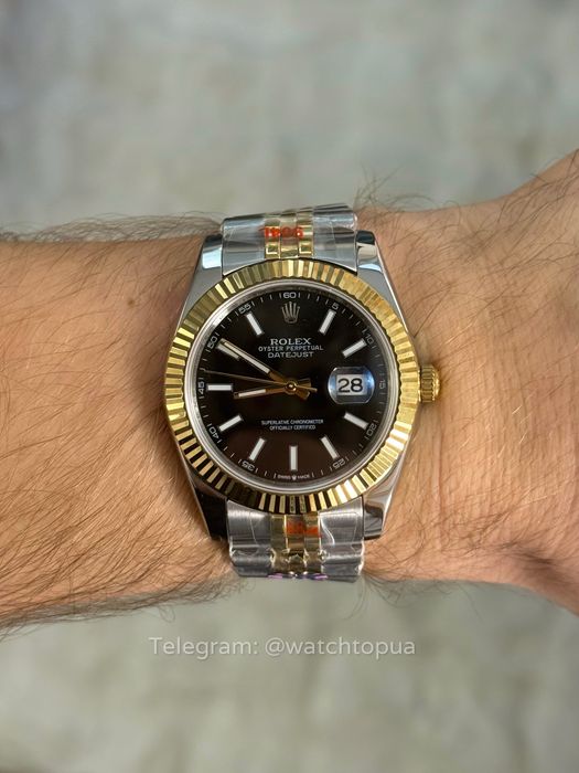 Годинник Rolex Datejust 41 Black Dial (Two-Tone, Jubilee) Ролекс