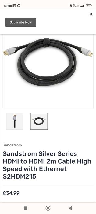 HDMI to HDMI 1m Cable High Speed with Ethernet