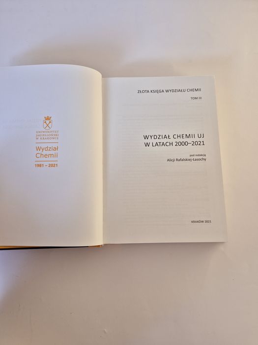 Nowa książka wydział chemii UJ w latach 2000 do 2021