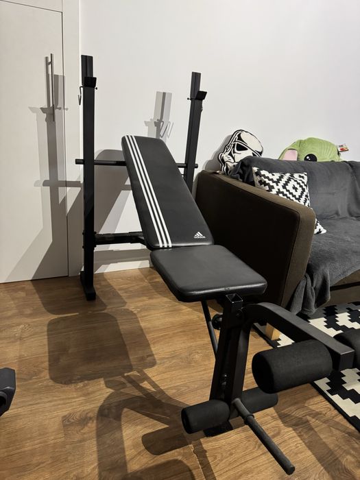 Banco de musculacao adidas com alter e pesos