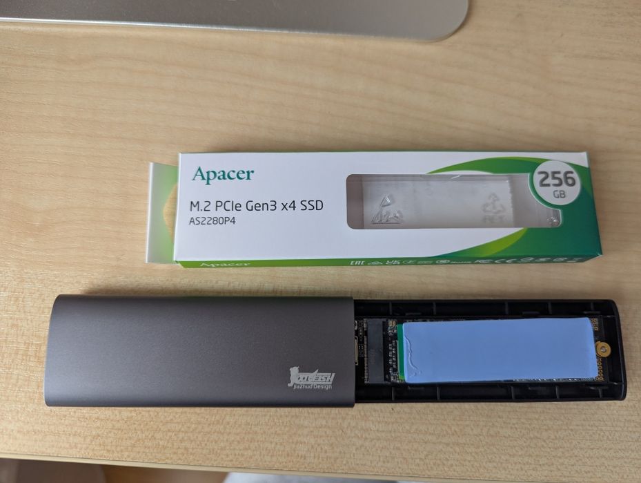 Зовнішній карман диск ssd nvme apacer 2280кишеня
