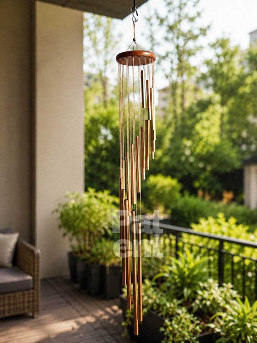Ozdobna zawieszka długi dzwonek wietrzny na taras balkon 90 cm