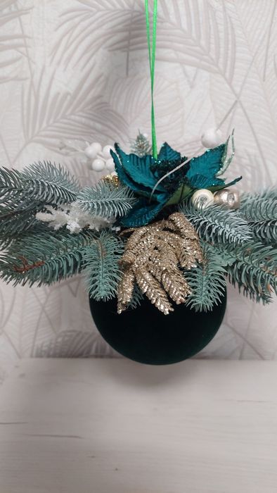 Новорічний декор, підвісна куля велика