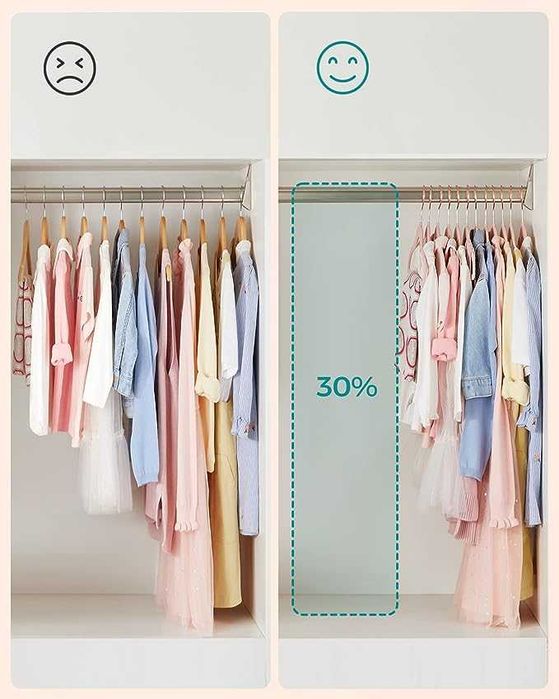 Wieszaki na ubrania , zestaw 50 sztuk, antypoślizgowe