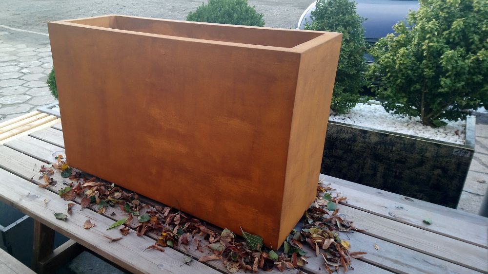 Donice nowoczesne na wymiar- imitacja rdzy