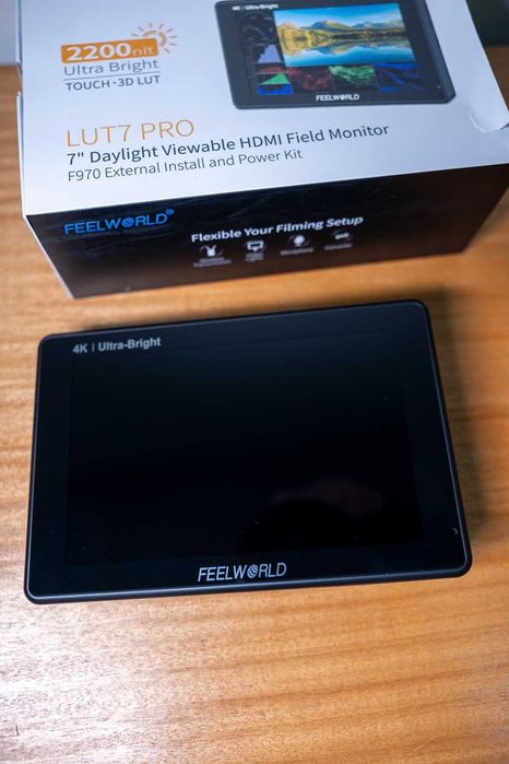 Feelworld LUT7S Pro Ultra-Bright 2200 nits, 3D LUT ecrã tátil HDR, 4k