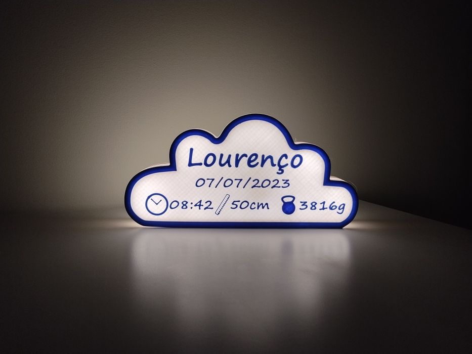 Luz de presença em forma de nuvem personalizável