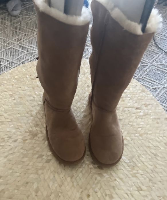 Угги Ugg з бантиками Bailey Bow Tall II Chestnut