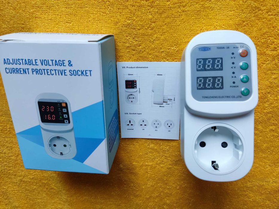 Реле контроля напряжения в розетку TOMZN 16A