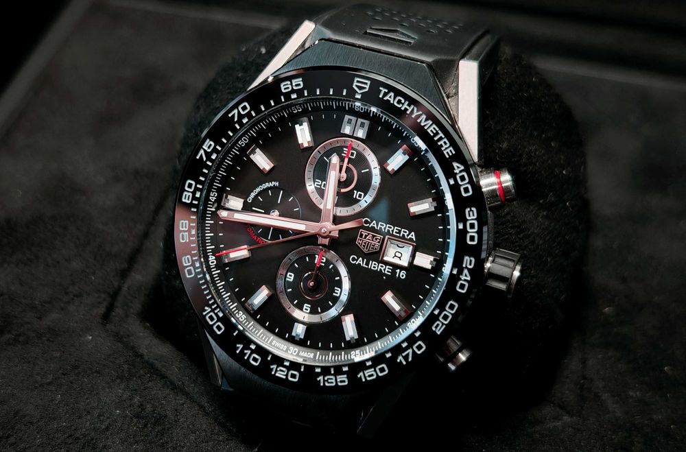 Zegarek TAG Heuer Modular 45 Mechanical Module Calibre 16 ACBF2A80 Chrono Certyfikat 2 paski box Komplet !