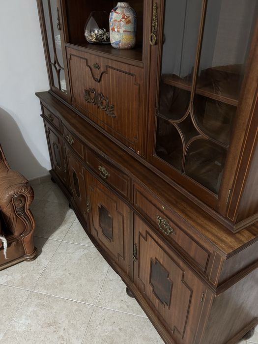 Movel estante armario madeira maciça vintage