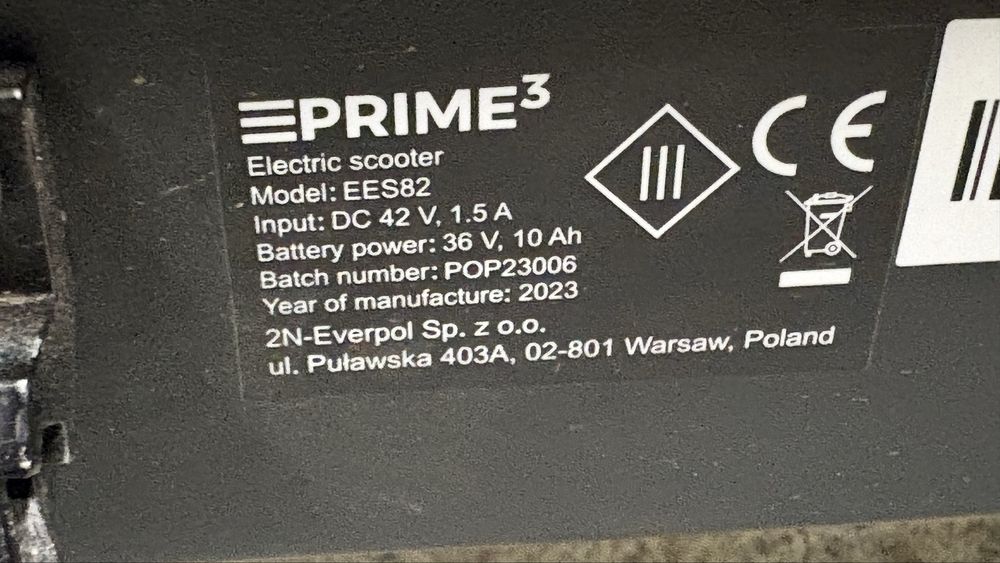 Hulajnoga  Elaktryczna PRIME3