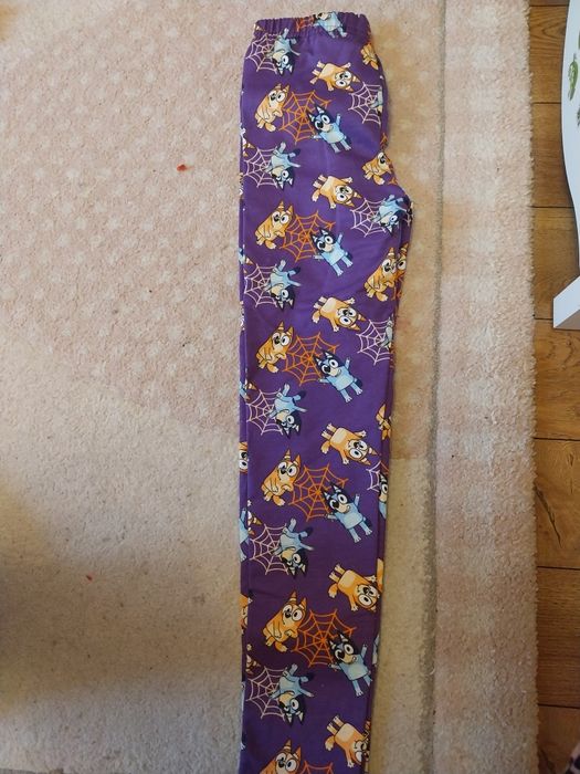Spodnie legginsy r.134 nowe ocieplone Disney Bluey