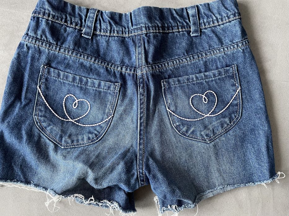 Krótkie spodenki jeans dla dziewczynki George 11-12 lat, rozm. 146-152
