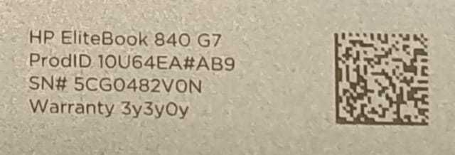 Portátil HP Elitebook 840G7 como Novo