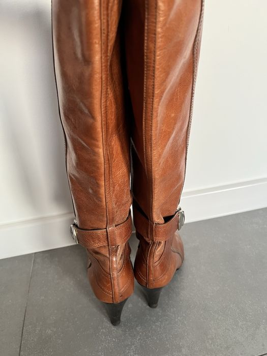 Kozaki Prima Moda 38 brązowe skóra naturalna