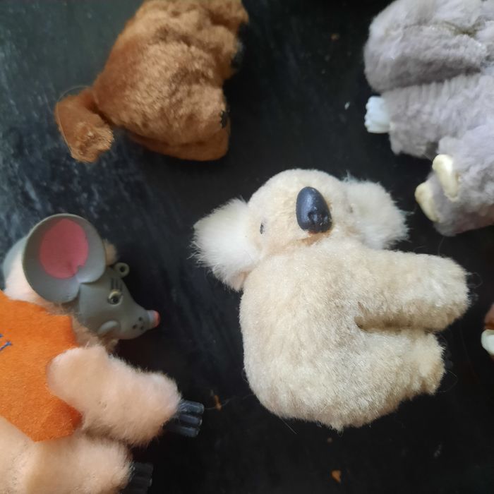 Мягкие винтажные игрушки прищепки
