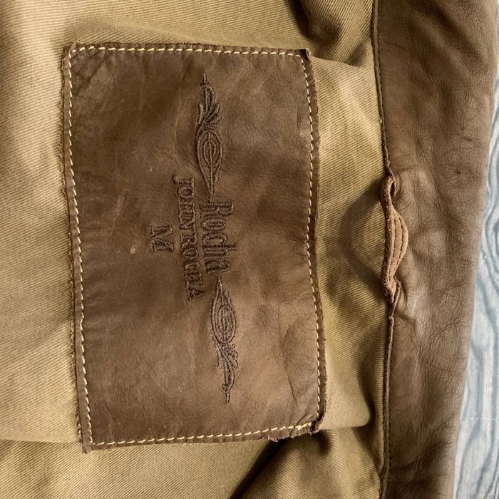 Мужская кожаная куртка John Rocha Brown Leather Cafe Racer Jacket