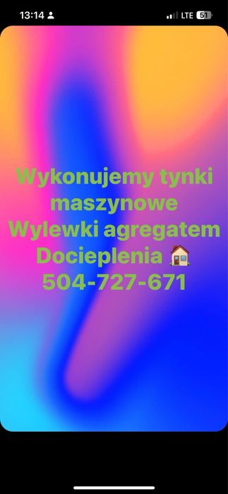 Tynki maszynowe,wylewki anhydrytowe z mixokreta,styrobeton.