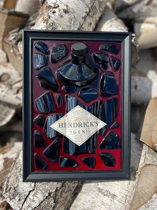 Уникальная картина ручной работы разбитая бутылка подарок парню