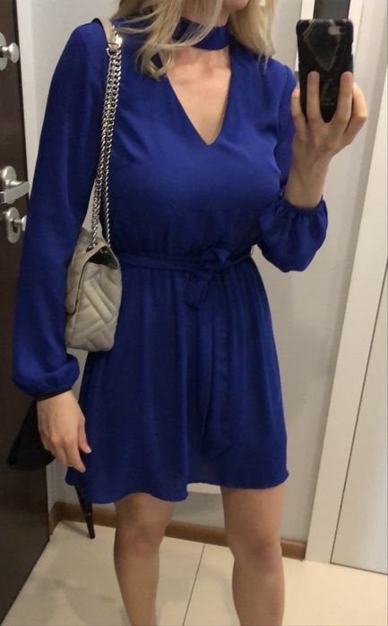 Niebieska sukienka H&M rozmiar 38