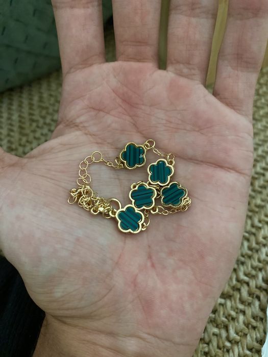 Pulseira Vintage Dourada e verde