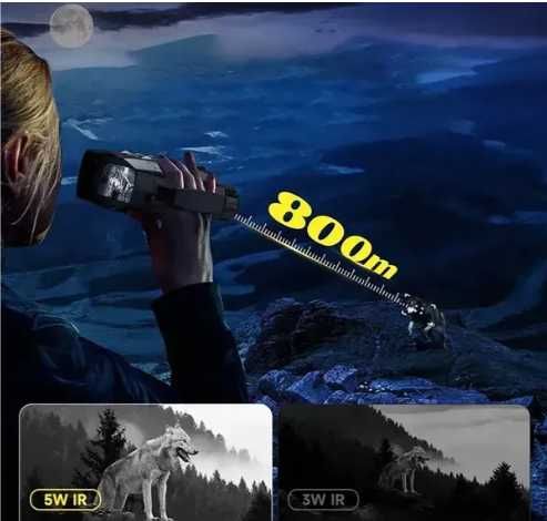 Цифровий бінокль нічного бачення 4K, зум 10Х, з дальністю до 800м / Бінокулярний прилад нічного бачення
