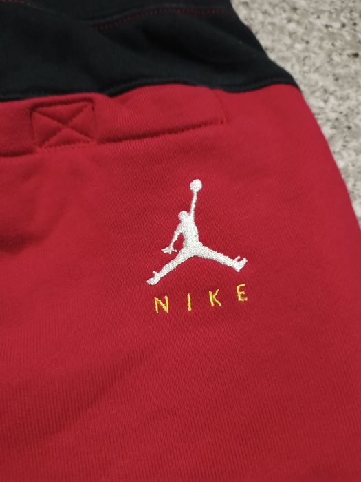 Burgundowe spodnie dresowe Męskie Jordan Jump man Jogger