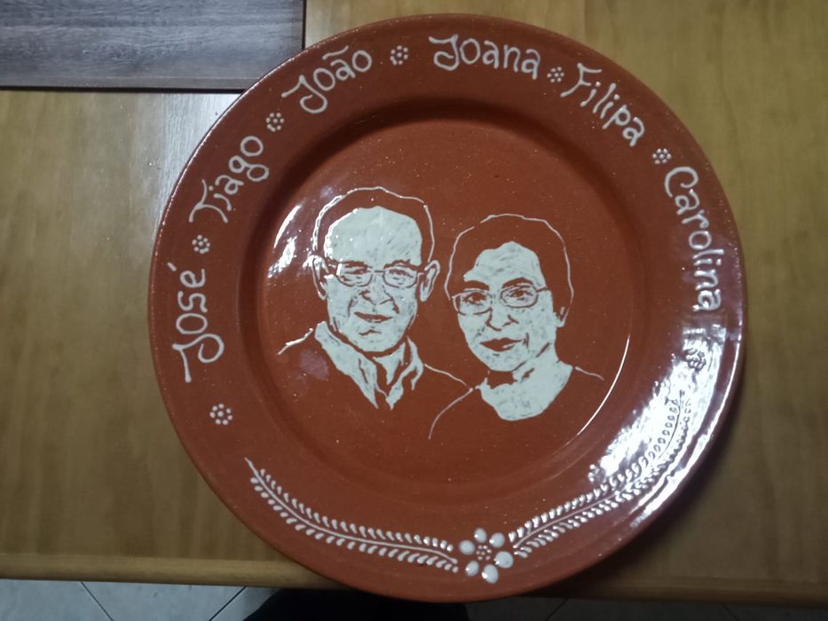 Prato de Barro Personalizado com Retrato