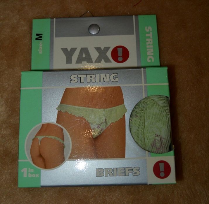Интересные трусы стринги yax в принт, подарок 44 - 46 (8 - 10) М р