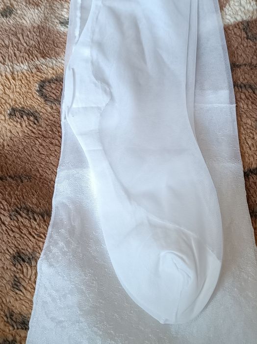 Нейлоновые чулки со швом и кубинской пяткой под пояс