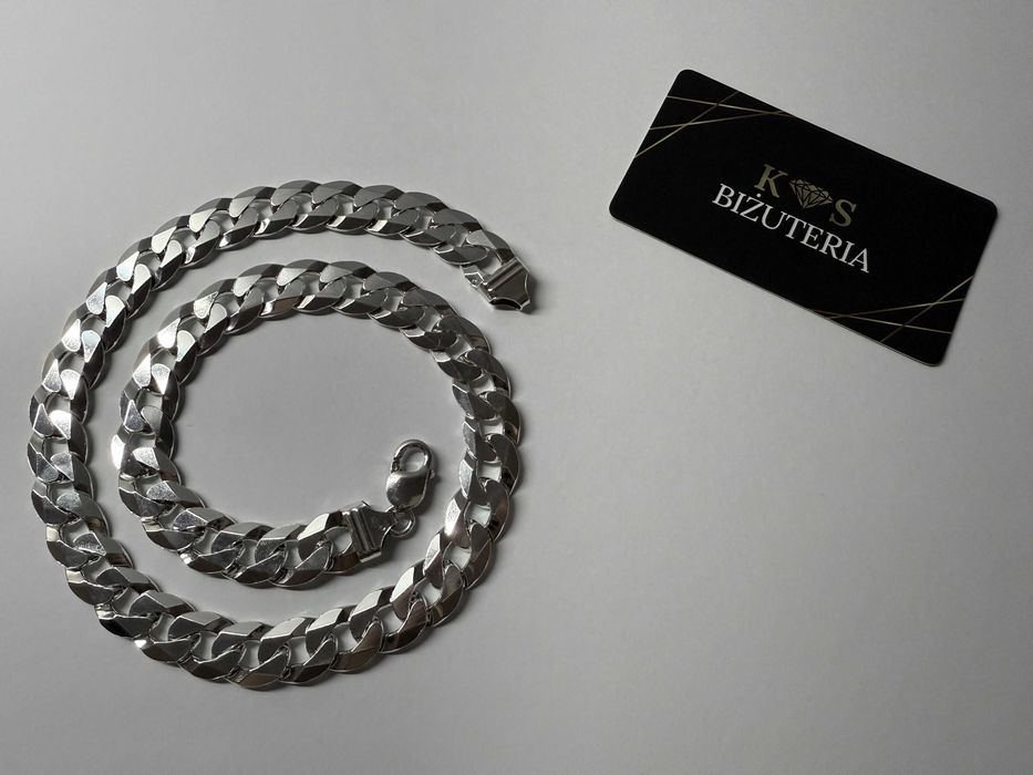 Srebrny Łańcuszek splot Pancerka 54,5 CM 125 GRAM ! PR. 925 Okazja !