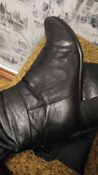 Ботфорты, сапоги зимние, натуральная кожа, 38 размер
