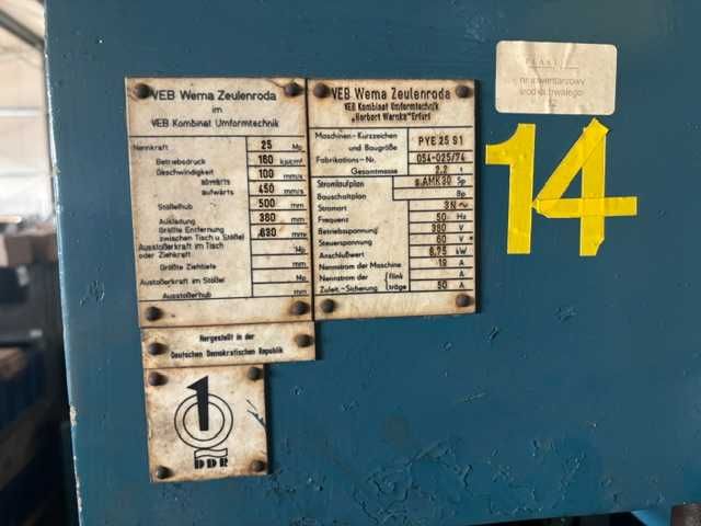 Prasa hydrauliczna 25 ton PYE 25S1