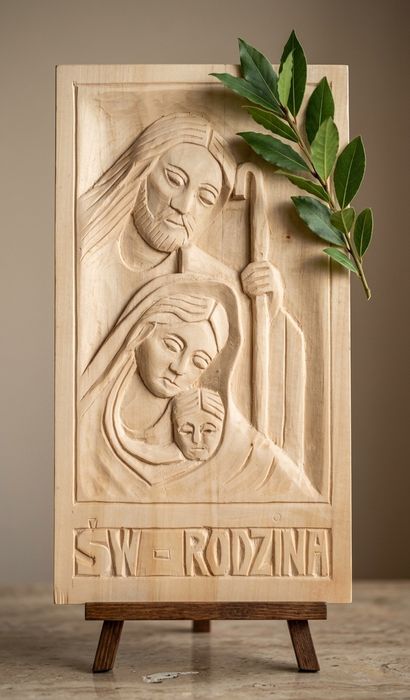 Płaskorzeźba święta rodzina