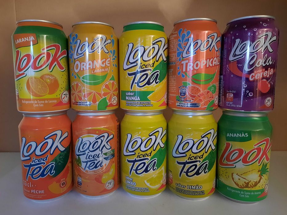 Lote de 106 latas de bebidas diversas - Continente, Pigo Doce, Frisumo, Frutol, Compal