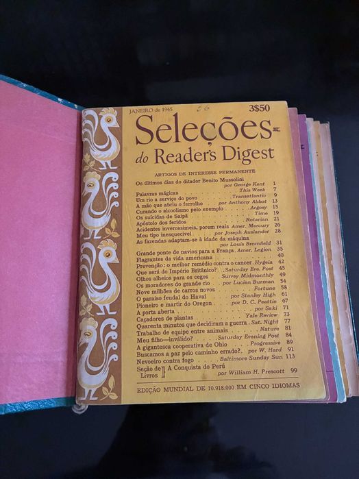Exemplares antigos Selecções do Reader's Digest