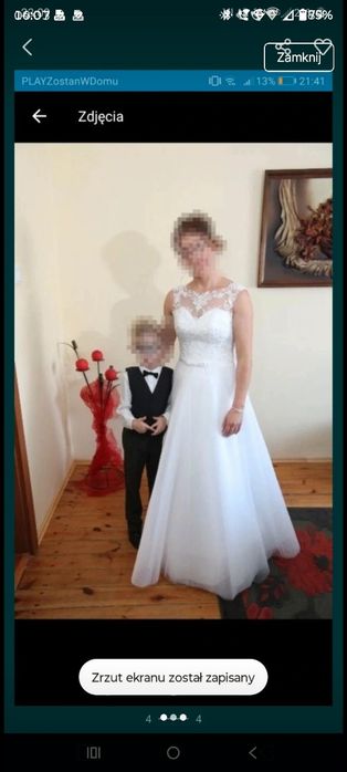 Suknia ślubna biala i zapraszam