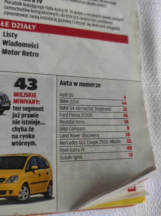 Czasopismo Motor WYSZUKAJ Auto 41/2016 Q5 Fiesta Ioniq Compass Ignis